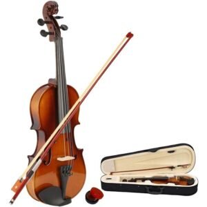 1/2 Acoustic Violin with Case Bow Rosin Natural