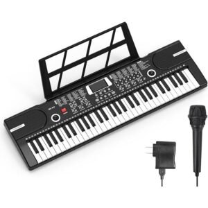 Sheet Stand and Power Supply, Portable Keyboard Gift Teaching for Beginners